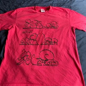 Supreme system tee (dark pink)